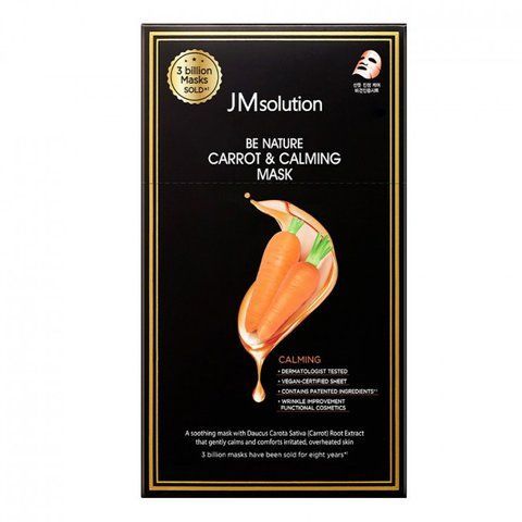 Заспокійлива тканинна маска на основі екстракту моркви JMSolution Be Nature Carrot & Calming Mask 24 мл 5918 фото