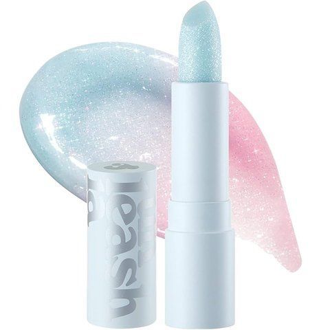Бальзам для губ, що змінює колір з глітером Unleashia Glacier Vegan Lip Balm відтінок №2 Blue Lagoon 3.3 г 7034 фото