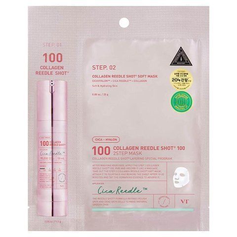 Двофазна маска з мікроголками і колагеном VT Cosmetics Collagen Reedle Shot 100 2step Mask 7063 фото