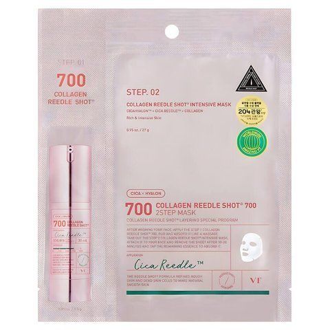 Посилена маска з мікроголками і колагеном VT Cosmetics Collagen Reedle Shot 700 2step Mask 7064 фото