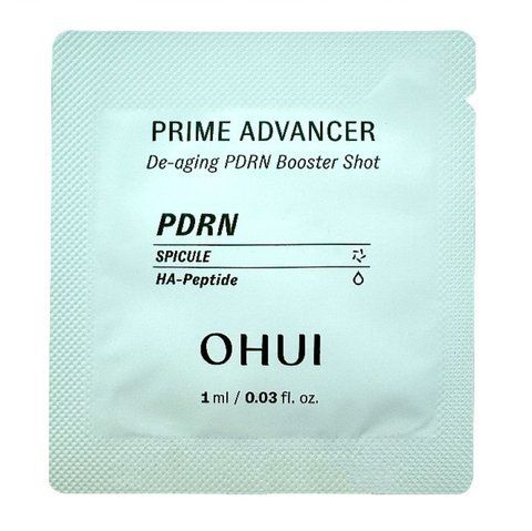 Омолоджуючий бустер зі спікулами та PDRN O Hui Prime Advancer De-aging PDRN Booster Shot пробник 1 мл 9833 фото
