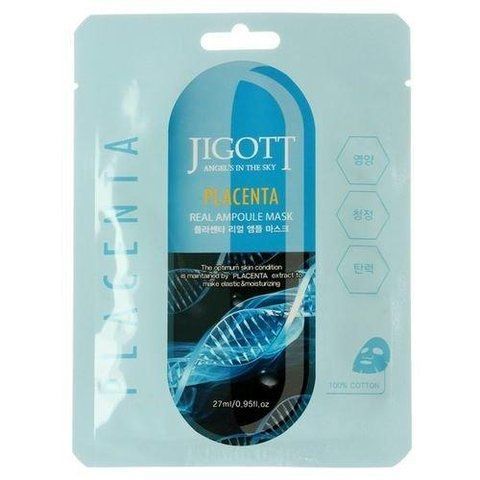 Ампульна тканинна маска з плацентою Jigott Placenta real ampoule mask 0707 фото