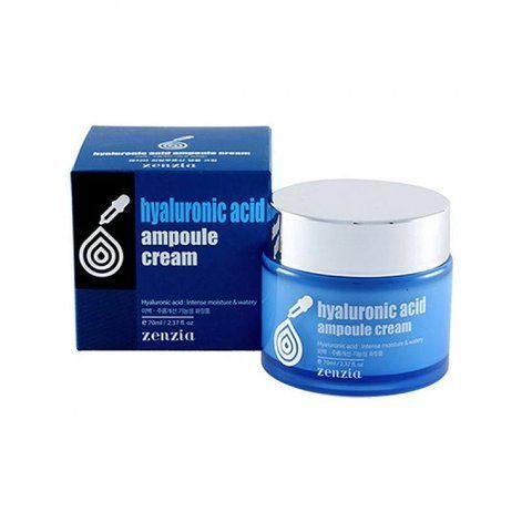 Крем для обличчя з гіалуроновою кислотою Zenzia Hyaluronic Acid Ampoule Cream 70 мл 9108 фото