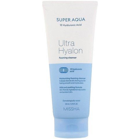 Зволожуюча пінка для вмивання Missha Super Aqua Ultra Hyalron Foaming Cleanser 1618 фото