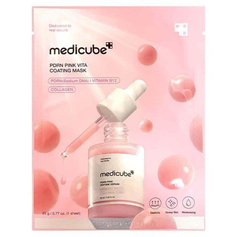 Тканинна маска з ПДРН та колагеном Medicube PDRN Pink Vita Coating Mask 1 шт 7272 фото