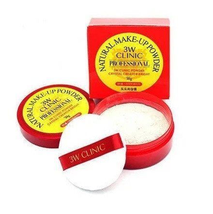 Пудра рассыпчатая с блестками 3W Clinic Professional Natural make-up powder&nbsp;№10 Transparent Pearl 30 г. 9013 фото