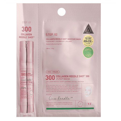Двофазна маска з мікроголками і колагеном VT Cosmetics Collagen Reedle Shot 300 2step Mask 9790 фото
