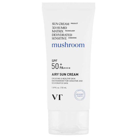 Легкий сонцезахисний крем з грибом тремела VT Cosmetics Airy Sun Cream SPF50+ PA++++ 50 мл 7192 фото