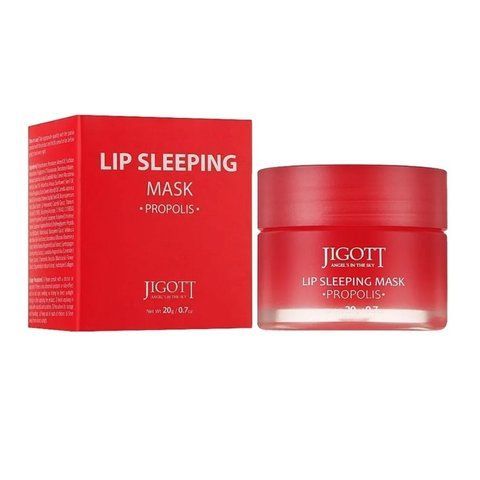 Нічна маска для губ з прополісом Jigott Lip Sleeping Mask Propolis 20 г 9071 фото